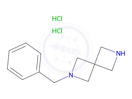 Chemical structure of 2-benzyl-2,6-diazaspiro[3.3]heptane hydrochloride