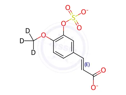 Chemical structure of Isoferulic Acid-d3 3-O-Sulfate Disodium Salt