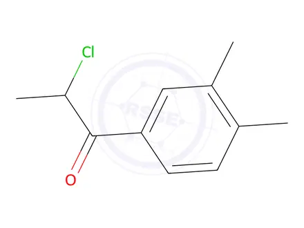 Chemical structure of 2-Chloro-1-(3,4-dimethylphenyl)propan-1-one