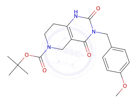 Chemical structure of 4-HYdroxy-3-(4-methoxy-benzyl)-2-oxo-3,5,7,8-tetrahydro-2h-pyrido[4,3-d]pyrimidine-6-carboxylic acid tert-butyl ester