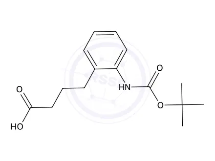 Chemical structure of 4-(2-((Tert-butoxycarbonyl)amino)phenyl)butanoic acid