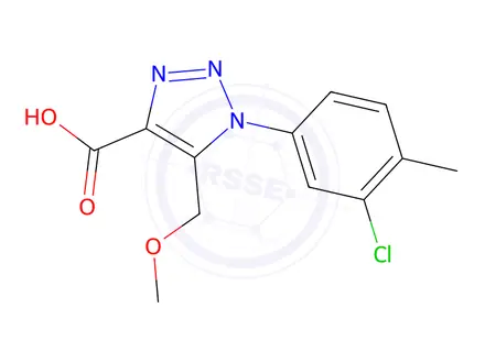 Chemical structure of 1-(3-chloro-4-methylphenyl)-5-(methoxymethyl)-1H-1,2,3-triazole-4-carboxylic acid