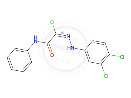 Chemical structure of 2-Chloro-2-[2-(3,4-dichlorophenyl)hydrazono]-N-phenylacetamide