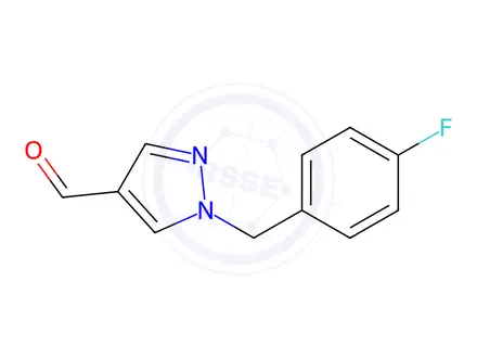 Chemical structure of 1-(4-Fluorobenzyl)-1H-pyrazole-4-carbaldehyde