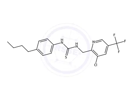 Chemical structure of 1-(4-Butylphenyl)-3-((3-chloro-5-(trifluoromethyl)pyridin-2-yl)methyl)thiourea
