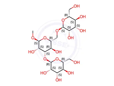 Chemical structure of methyl 3,6-di-O-(α-D-mannopyranosyl)-α-D-mannopyranoside