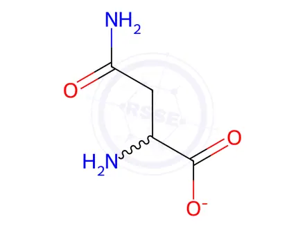 Chemical structure of DL-ASPARAGINE, POTASSIUM SALT MONOHYDRATE