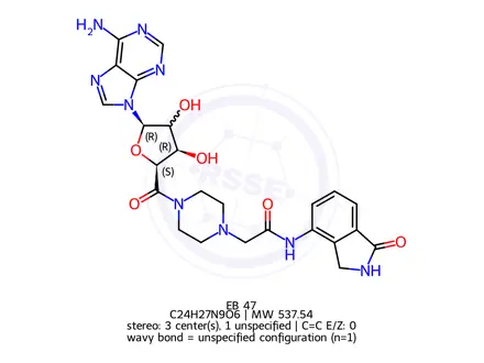 Chemical structure of EB 47