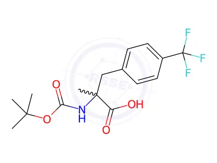 Chemical structure of N-Boc-4-(trifluoromethyl)-a-methyl-DL-phenylalanine