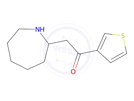 Chemical structure of 2-(Azepan-2-yl)-1-(thiophen-3-yl)ethan-1-one