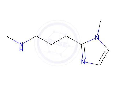 Chemical structure of N-methyl-3-(1-methyl-1H-imidazol-2-yl)-1-propanamine dihydrochloride