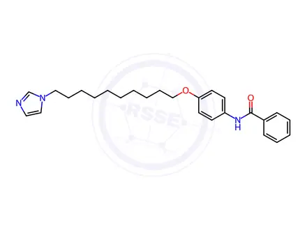 Chemical structure of N-(4-((10-(1H-Imidazol-1-yl)decyl)oxy)phenyl)benzamide