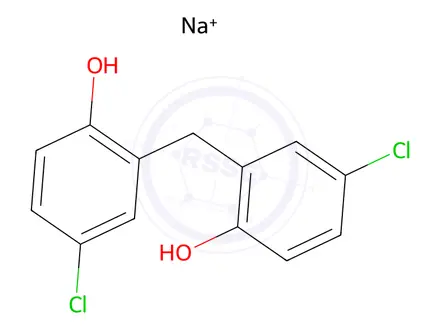 Chemical structure of DICHLOROPHEN SODIUM SALT