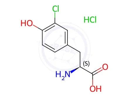 Chemical structure of 3-CHLORO-L-TYROSINE HYDROCHLORIDE