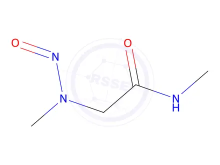 Chemical structure of N-Methyl-2-(Methylnitrosoamino)Acetamide