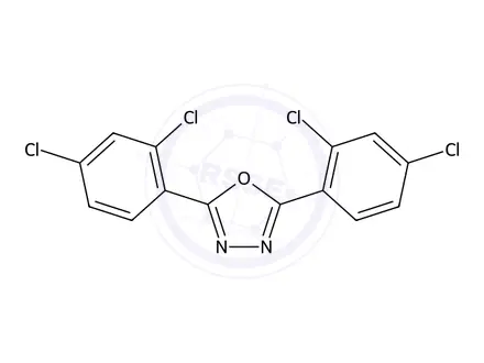 Chemical structure of 2,5-Bis(2,4-dichlorophenyl)-1,3,4-oxadiazole