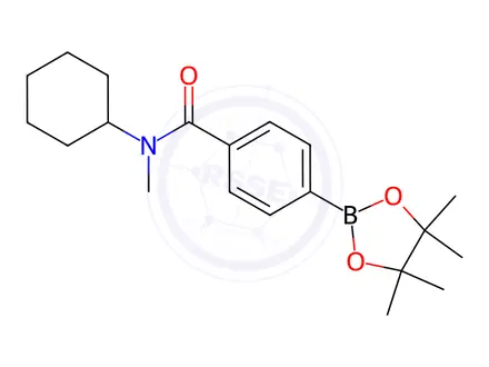 Chemical structure of N-Cyclohexyl-N-methyl-4-(4,4,5,5-tetramethyl-1,3,2-dioxaborolan-2-yl)benzamide
