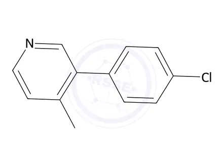 Chemical structure of 3-(4-Chlorophenyl)-4-methylpyridine
