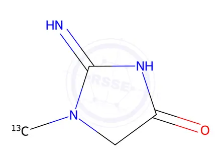Chemical structure of CREATININE-METHYL-13C1
