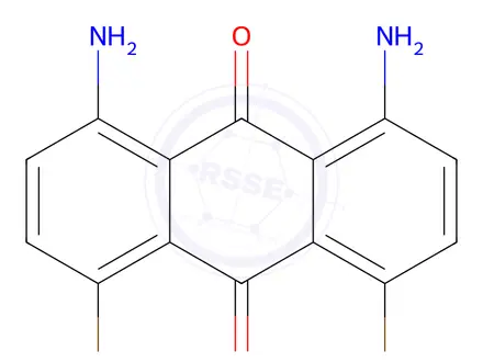 Chemical structure of 1,8-Diamino-4,5-dibromoanthracene-9,10-dione