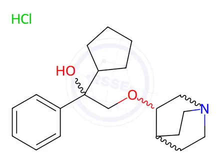Chemical structure of Penehyclidine Hydrochloride