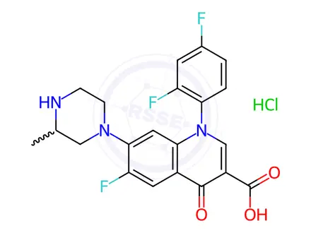 Chemical structure of Temafloxacin Hydrochloride