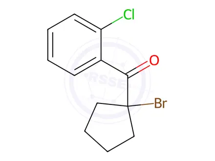 Chemical structure of 1-Bromocyclopentyl 2-Chlorophenyl Ketone