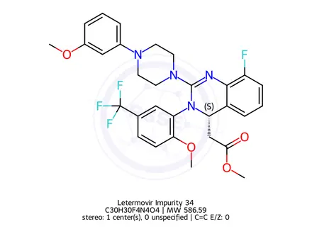 Chemical structure of Letermovir Methyl Ester Impurity