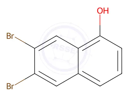 Chemical structure of 6,7-dibromonaphthalen-1-ol