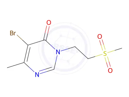 Chemical structure of 5-Bromo-3-(2-methanesulfonylethyl)-6-methyl-3,4-dihydropyrimidin-4-one