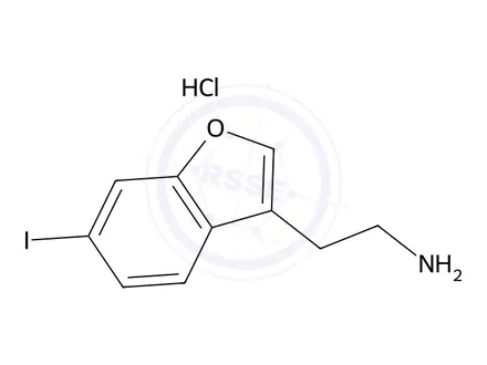 Chemical structure of 2-(6-Iodobenzofuran-3-yl)ethanamine hydrochloride