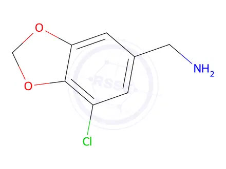 Chemical structure of (7-chloro-2H-1,3-benzodioxol-5-yl)methanamine