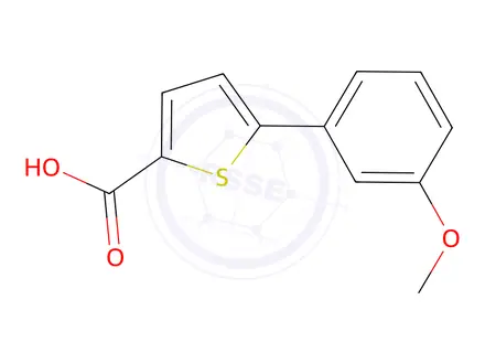 Chemical structure of 5-(3-methoxy phenyl)thiophene-2-carboxylic acid
