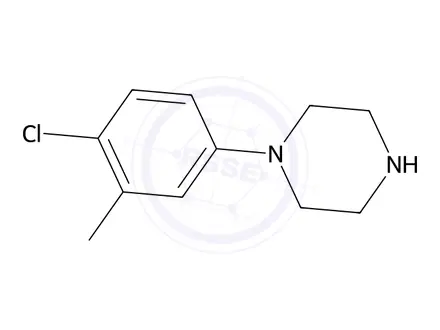 Chemical structure of 1-(4-Chloro-3-methylphenyl)piperazine