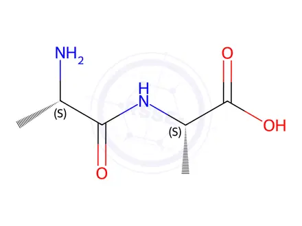 Chemical structure of Alanine-Alanine dipeptide (AA) standard