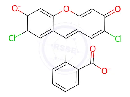 Chemical structure of 2,7-Dichlorofluorescein Sodium Salt