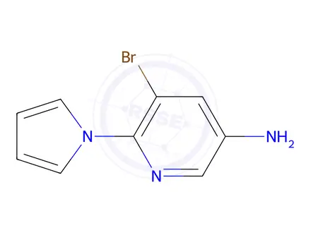 Chemical structure of 5-Bromo-6-(1H-pyrrol-1-yl)pyridin-3-amine