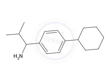 Chemical structure of 1-(4-Cyclohexylphenyl)-2-methylpropan-1-amine