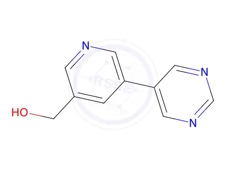 Chemical structure of (5-(pyrimidin-5-yl)pyridin-3-yl)methanol