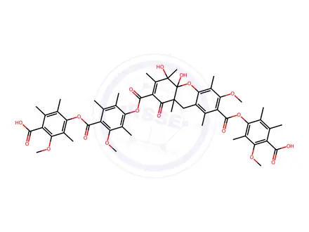 Chemical structure of thielocin A1alpha