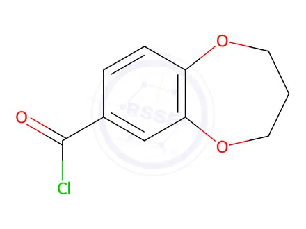 Chemical structure of 3,4-DIHYDRO-2H-1,5-BENZODIOXEPINE-7-CARBONYL CHLORIDE
