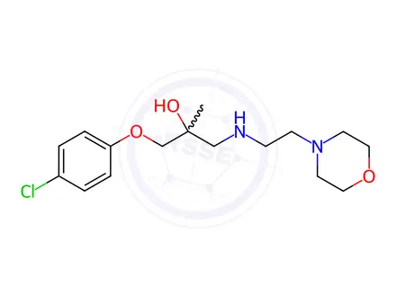Chemical structure of 1-(4-chlorophenoxy)-2-methyl-3-[(2-morpholinoethyl)amino]-2-propanol