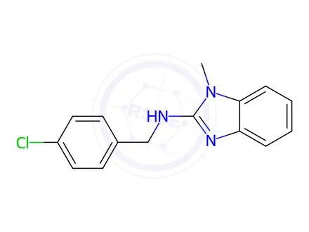 Chemical structure of N-(4-Chlorobenzyl)-1-methyl-1H-benzo[d]imidazol-2-amine