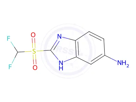 Chemical structure of 2-((Difluoromethyl)sulfonyl)-1h-benzo[d]imidazol-6-amine