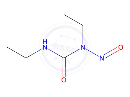 Chemical structure of 1,3-diethyl-1-nitrosourea