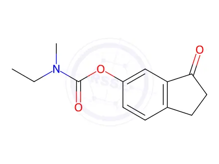 Chemical structure of 3-Oxo-2,3-dihydro-1H-inden-5-yl ethyl(methyl)carbamate