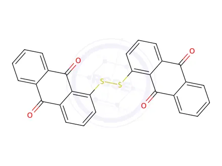 Chemical structure of 1,1'-Disulfanediylbis(anthracene-9,10-dione)