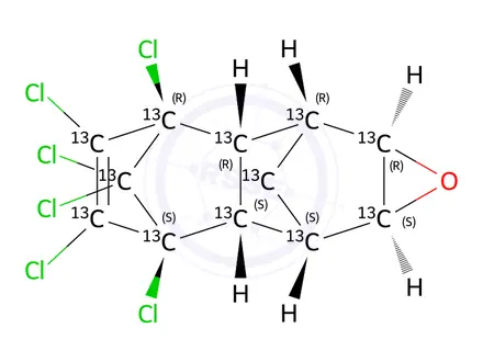 Chemical structure of Endrin (13C12)