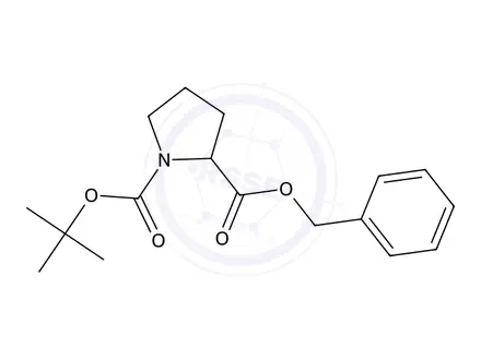 Chemical structure of 2-Benzyl 1-tert-butyl pyrrolidine-1,2-dicarboxylate