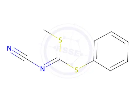 Chemical structure of METHYL PHENYL CYANOCARBONIMIDODITHIOATE